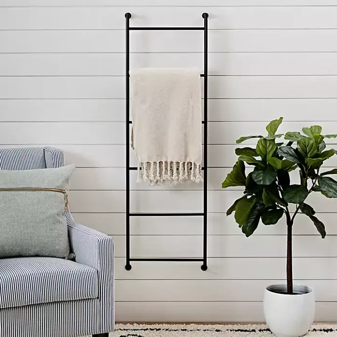 Outlet Kirklands Home Metal Wall Ladder Black