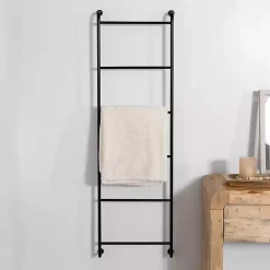 Outlet Kirklands Home Metal Wall Ladder Black