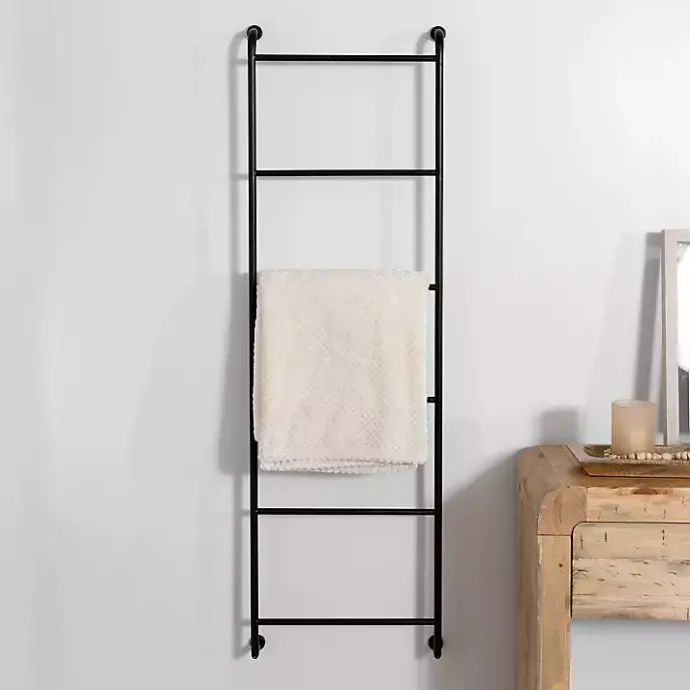 Outlet Kirklands Home Metal Wall Ladder Black