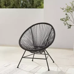 Best Kirklands Home Metal Wicker Outdoor Chair Black