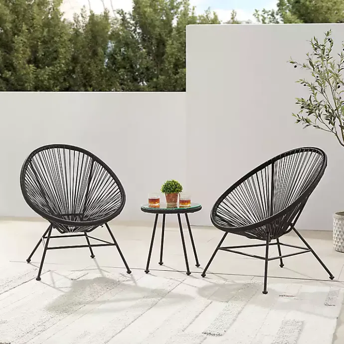 Best Kirklands Home Metal Wicker Outdoor Chair Black