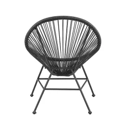 Best Kirklands Home Metal Wicker Outdoor Chair Black