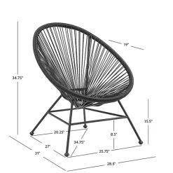 Best Kirklands Home Metal Wicker Outdoor Chair Black