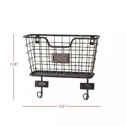 Best Kirklands Home Black Metal Wire Mail Wall Pocket