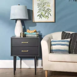 Clearance Kirklands Home Mid-Century Modern Accent Table Black