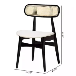 Best Kirklands Home Black Mid-Century Modern Dining Chairs, Set of 2 White