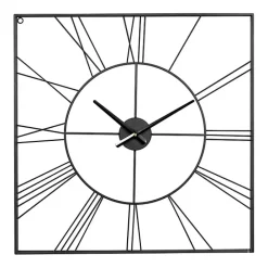 Hot Kirklands Home Minimal Square Open Face Clock Black