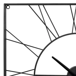 Hot Kirklands Home Minimal Square Open Face Clock Black