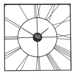 Hot Kirklands Home Minimal Square Open Face Clock Black
