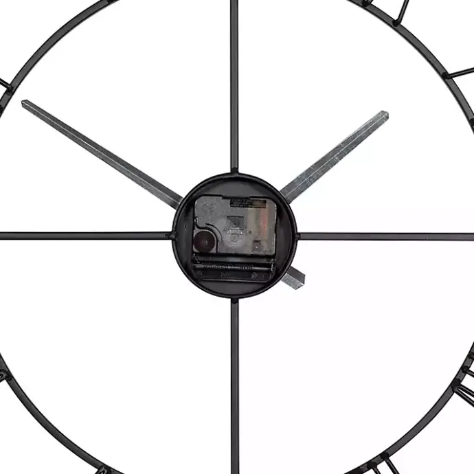 Hot Kirklands Home Minimal Square Open Face Clock Black