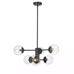 Hot Kirklands Home Mod 5-Arm Globe Chandelier Black