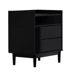 Discount Kirklands Home Modern Frame Wood Nightstand Black