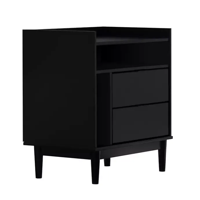 Discount Kirklands Home Modern Frame Wood Nightstand Black