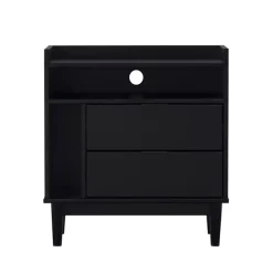 Discount Kirklands Home Modern Frame Wood Nightstand Black