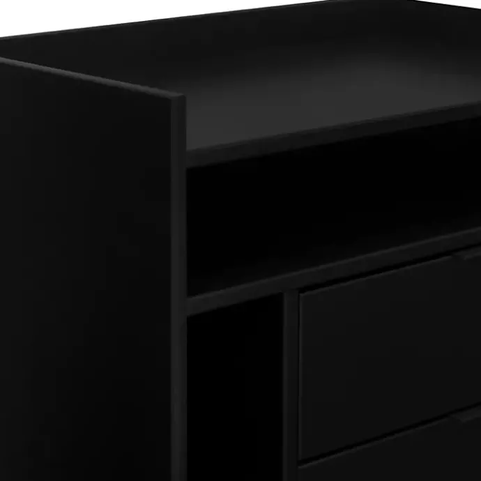 Discount Kirklands Home Modern Frame Wood Nightstand Black