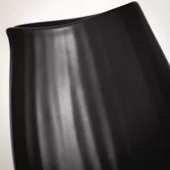 Discount Kirklands Home Modern Ribbed Ceramic Vase Black