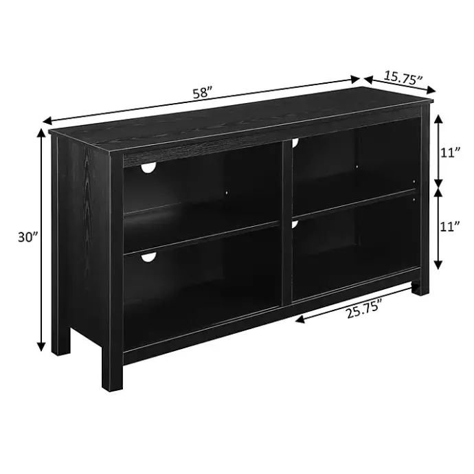 Kirklands Home Montana 4-Shelf Media Cabinet Black