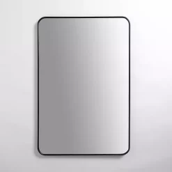 Best Kirklands Home Nouveau Linear Curved Corner Mirror Black