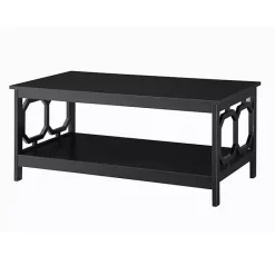 Best Kirklands Home Octagon Single Shelf Coffee Table Black