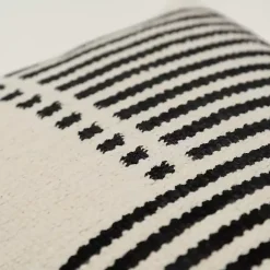 Clearance Kirklands Home Offset Colorblock Stripe Throw Pillow Black