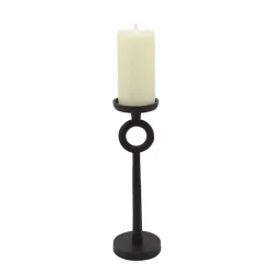 Sale Kirklands Home Open Circle Taper Candle Holder, 13 in. Black