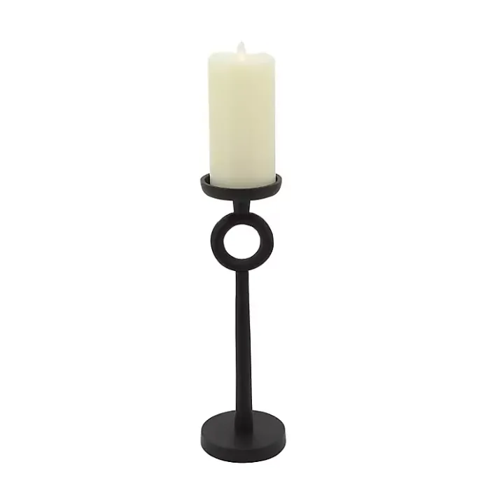 Sale Kirklands Home Open Circle Taper Candle Holder, 13 in. Black