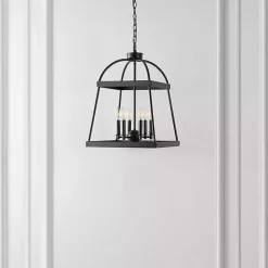 Kirklands Home Open Frame Adjustable Chandelier Black