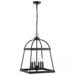 Kirklands Home Open Frame Adjustable Chandelier Black