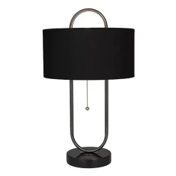 Clearance Kirklands Home Open Metal Loop Table Lamp Black