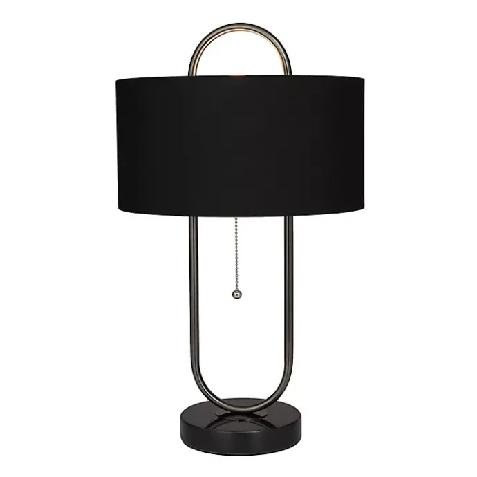 Clearance Kirklands Home Open Metal Loop Table Lamp Black