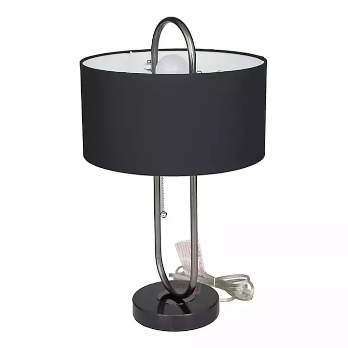 Clearance Kirklands Home Open Metal Loop Table Lamp Black