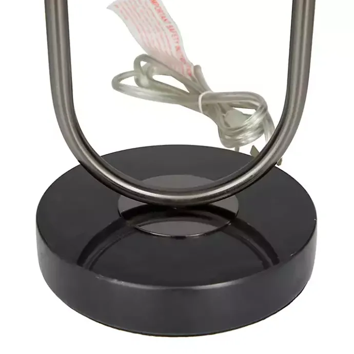 Clearance Kirklands Home Open Metal Loop Table Lamp Black