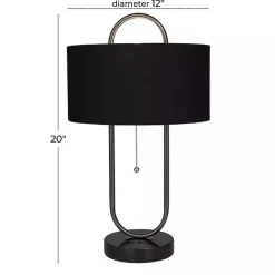 Clearance Kirklands Home Open Metal Loop Table Lamp Black