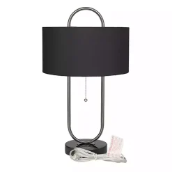 Clearance Kirklands Home Open Metal Loop Table Lamp Black