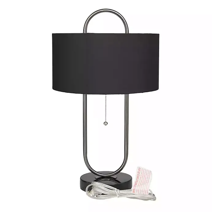 Clearance Kirklands Home Open Metal Loop Table Lamp Black