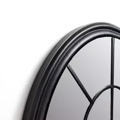 Sale Kirklands Home Black Paned Iron Wall Mirror