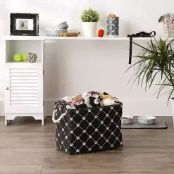 Sale Kirklands Home Paw Trellis Rectangle Basket, 16 in. Black