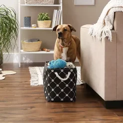 Sale Kirklands Home Paw Trellis Rectangle Basket, 16 in. Black