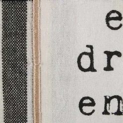 Kirklands Home Black Plaid Eat Drink Enjoy 4-pc. Dish Towel Set