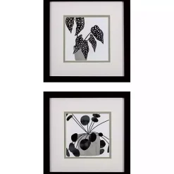 Sale Kirklands Home Black Plantling II Framed Art Prints, Set of 2