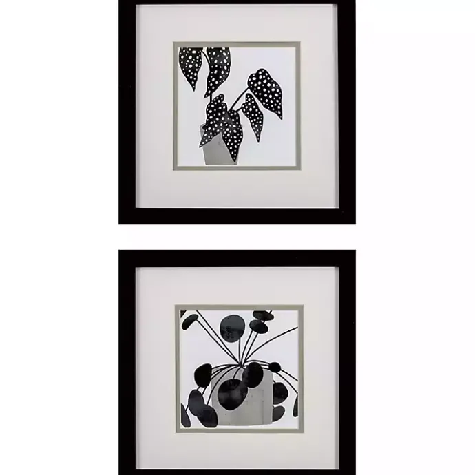 Sale Kirklands Home Black Plantling II Framed Art Prints, Set of 2