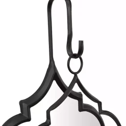 Online Kirklands Home Quatrefoil Mirrored Wall Sconce Black