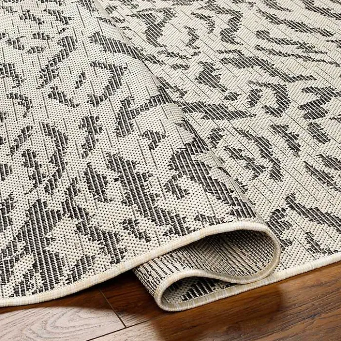 Clearance Kirklands Home Black Ravello Outdoor Rug, 7x10