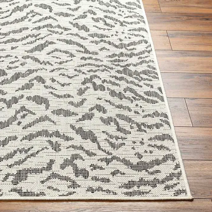 Clearance Kirklands Home Black Ravello Outdoor Rug, 7x10