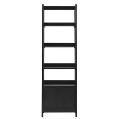 Online Kirklands Home Reeded Wood Holmes Narrow Bookcase Black