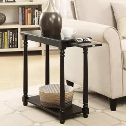 Hot Kirklands Home Regent Wood Accent Table Black