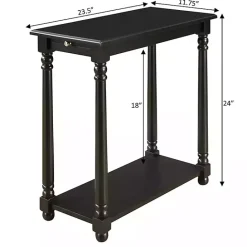Hot Kirklands Home Regent Wood Accent Table Black