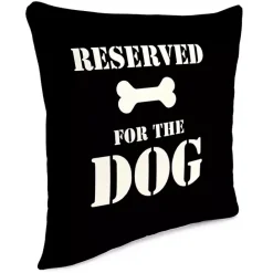 Best Kirklands Home Black Reserved for the Dog Outdoor Pillow