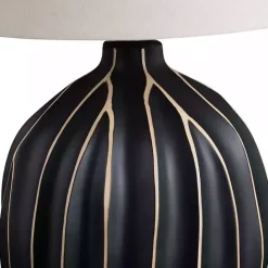 Best Kirklands Home Black Ridge Ceramic Table Lamp Ivory