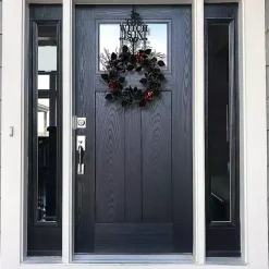 Hot Kirklands Home Black Rose Halloween Wreath